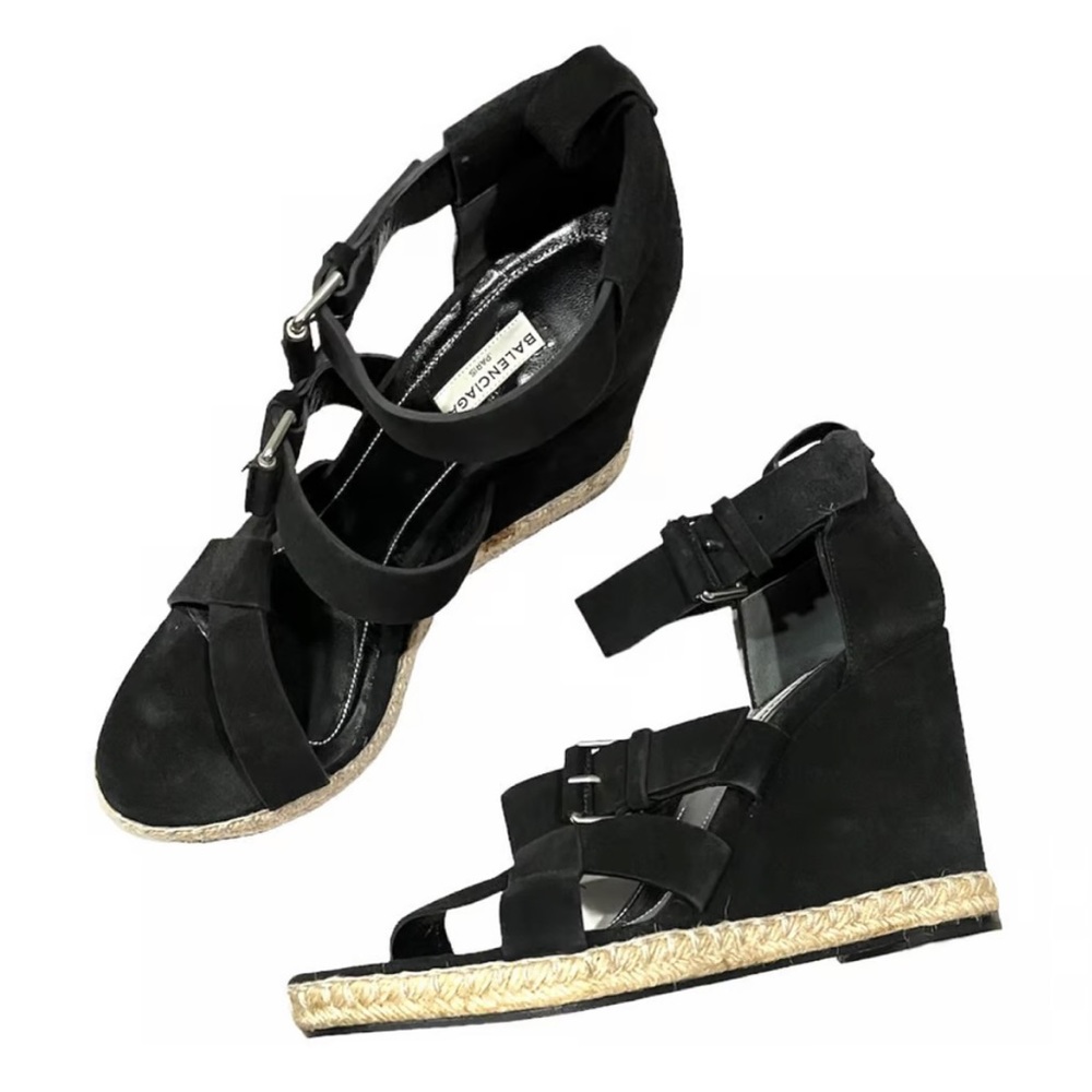 Balenciaga Black Strappy Sandals - Sz 40 / 10